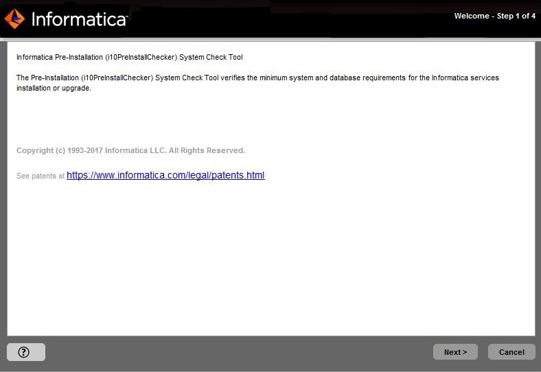 The image describes the copyright and patents informatica. 
				  