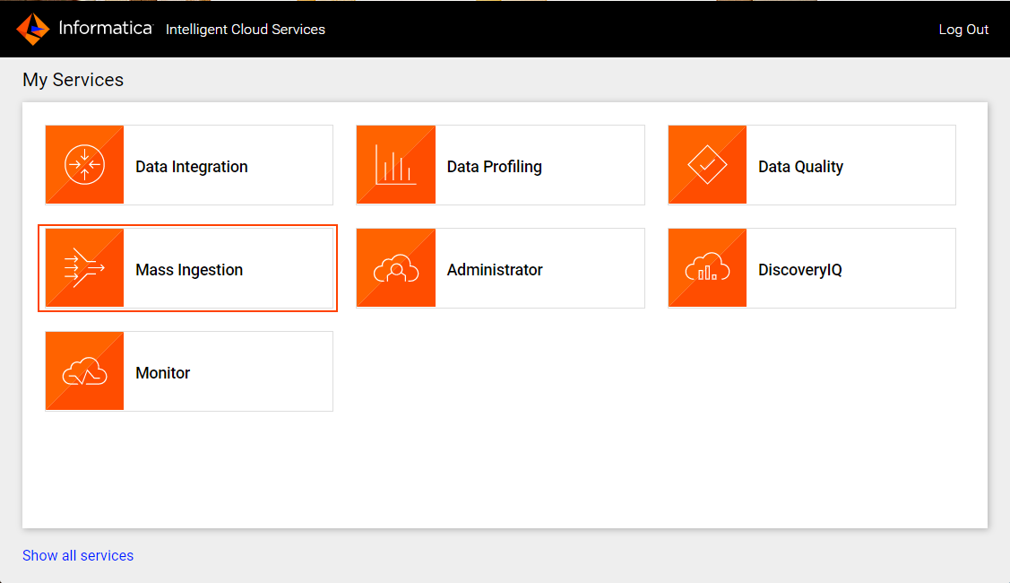 Shows My Services page.